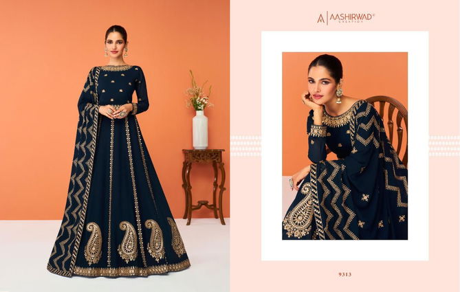 Aashirwad Jasleen Wedding Wear Wholesale Anarkali Suit Catalog